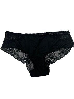 Unbranded Women's Size 7 Large Panty Hipster Lace Back Black New Without Tags